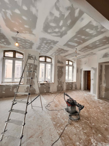 Photo de galerie - Réalisation d’un plafond suspendu 