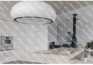 Photo de galerie - Montage de cuisine avec peinture murale.