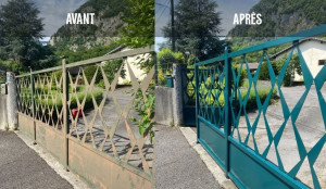 Photo de galerie - Peinture portail en fer