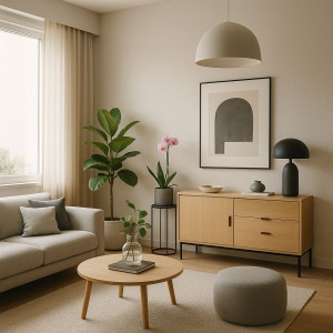 Photo de galerie - Exemple d'agencement d'un coin salon réalisé chez une cliente