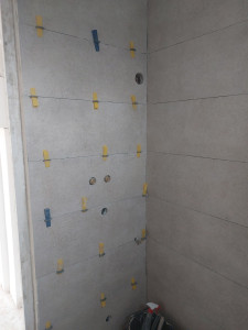 Photo de galerie - Pose carrelage  salle d'eau 