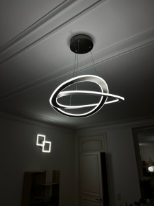 Photo de galerie - Installation de lustre de deco + applique murale 