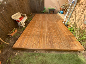 Photo de galerie - Création de terrasse bois sur plots 
