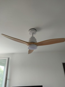 Photo de galerie - Montage intégral et fixation ventilateur plafond chez Léa.