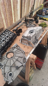 Photo de galerie - Chaine de distribution n47/n57
nettoyage des éléments avant repose des éléments neuf.