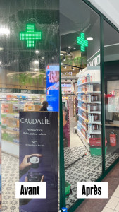 Photo de galerie - Nettoyage de vitre pharmacie 
