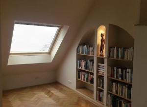 Photo de galerie - Création artistique de volumes, niches, bibliothèques, espaces TV, à la demande