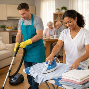 Photo de galerie - John services intervient à votre domicile dans le ménage et repassage de toute votre famille 