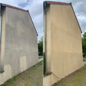 Photo de galerie - Nettoyage façade avant / après