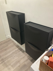 Photo de galerie - Pose de petite armoire pour chaussures 