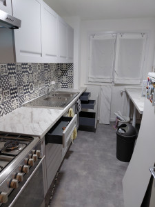 Photo de galerie - Pose d'une cuisine equipe