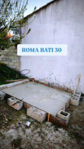 Photo de galerie - Dalle béton pour cabanon