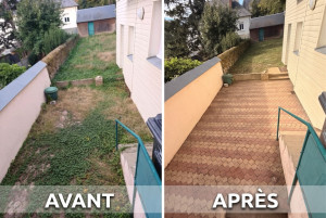 Photo de galerie - Nettoyage d’un jardin et sa terasse 