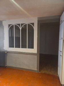 Photo de galerie - Ouverture dans une cloison en brique + pose de verrière