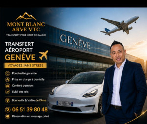 Photo de galerie - Chauffeur privé disponible immédiatement
Besoin d’un trajet vers l’aéroport de Genève 
ou d’un déplacement confortable ?
✔️ 7j/7 – 24h/24
✔️ Prise en charge à domicile
✔️ Confort & ponctualité
Bonneville & Vallée de l’Arve
