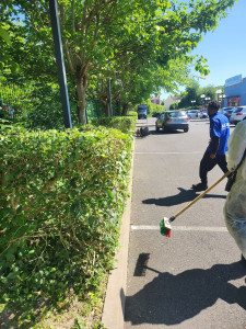 Photo de galerie - Entretien d'une clôture d'une entreprise 