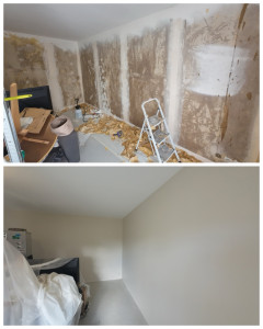 Photo de galerie - Detapissage / ratissage / mise en peinture 