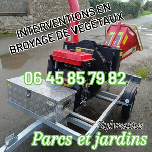 Photo de galerie - Interventions en broyage de végétaux avec ou sans prestation de taille ou d'élagage de ma part. 