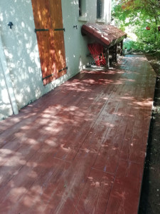 Photo de galerie - Dalle béton imprimé imitation bois ! ?