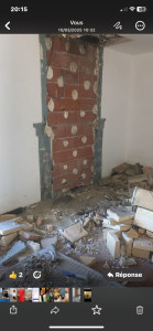 Photo de galerie - Démolition d’une cheminée 