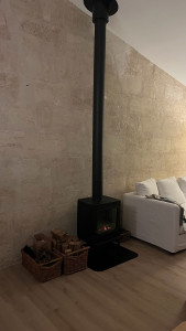 Photo de galerie - Pose d'un poêle à bois 