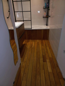 Photo de galerie - Rénovation avec pose parquet pont bateaux 