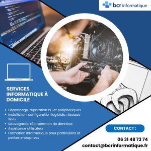 Photo de galerie - Dépannage informatique à domicile Landes et Sud Gironde