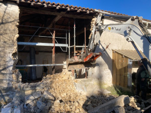 Photo de galerie - Percement de mur pour baie vitrée 