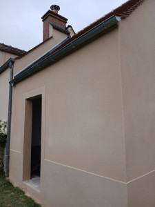 Photo de galerie - Réalisation extension de 18m2 + enduit (en cours de séchage)