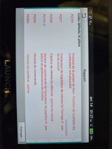Photo de galerie - Lecture OBD + correction/effacement de défaut 