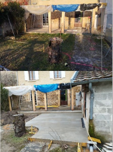 Photo de galerie - CREATION TROTTOIR ET DALLE BETON