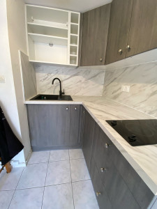 Photo de galerie - Pose complète d’une cuisine plus évacuation et arrivée d’eau 