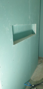 Photo de galerie - Création niche dans salle de bain