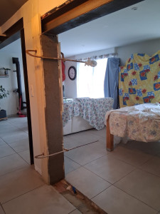 Photo de galerie - Réalisation des tableaux au mortier avant finition