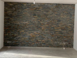 Photo de galerie - Pose de pierre sur mur