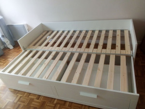 Photo de galerie - Montage de lit gigogne Ikea Brimnes 
