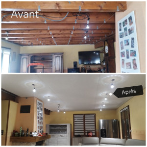 Photo de galerie - Création d'un faux plafond en placo 