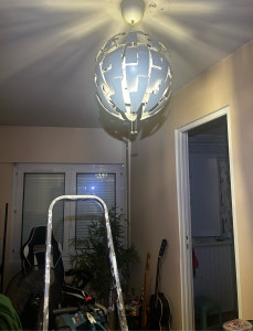 Photo de galerie - Installation d’un luminaire plafonnier (Après)