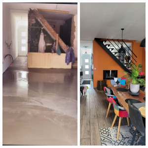 Photo de galerie - Réalisation complète avec aménagement séjour et cuisine