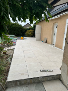 Photo de galerie - Carrelage sur plot