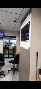 Photo de galerie - Réalisation d'une niche TV ( avant )