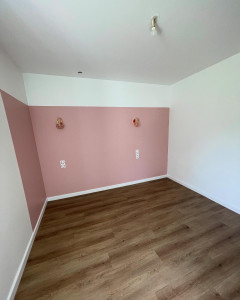 Photo de galerie - Deco peinture ainsi que pose sol lame pvc 