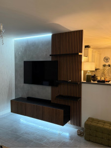 Photo de galerie - Décoration mur tv
