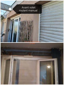 Photo de galerie - Avant modification volet roulant manuel à électrique. 
