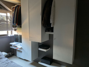 Photo de galerie - Création d’une armoire avec ancien meubles IKEA 