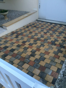 Photo de galerie - Pose de pavé multicolore 