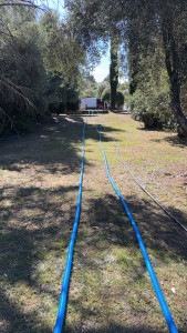 Photo de galerie - Préparation de 300 ml de canalisation en 32 pe avec gaine de protection 