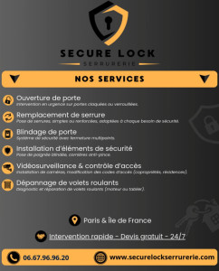 Photo de galerie - Flyer Secure Lock Serrurerie