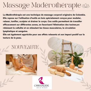 Photo de galerie - Madérothérapie massage avec des outils en bois. 