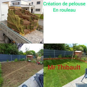 Photo de galerie - Création de pelouse en rouleaux